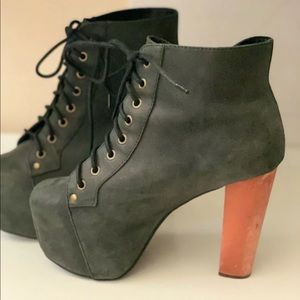 Jeffrey Campbell Platform Ankle Boots Size 8.5